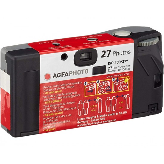 AgfaPhoto LeBox Flash Disposable Film Camera [27 Exp]