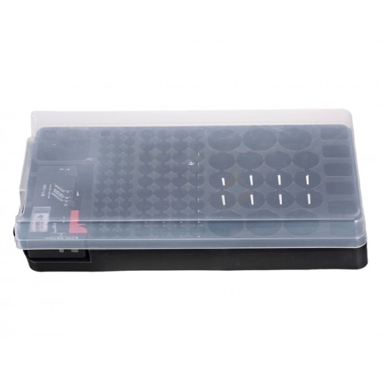 Battery Storage Organizer Box With Battery Tester For AA, AAA, C, D, 9V and Button Batteries