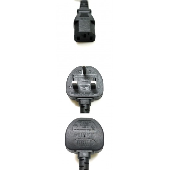 UK Plug Power Cable (3 Flat Pins)