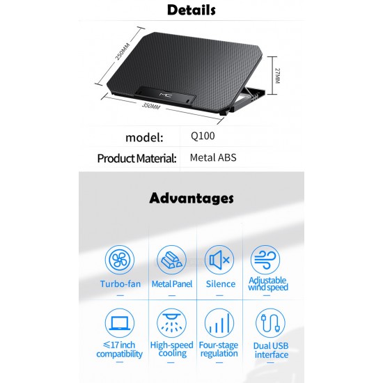 MC Laptop Adjustable Cooling Pad