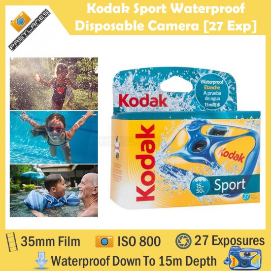 Kodak Sport Waterproof Underwater Disposable Film Camera [27 Exp]