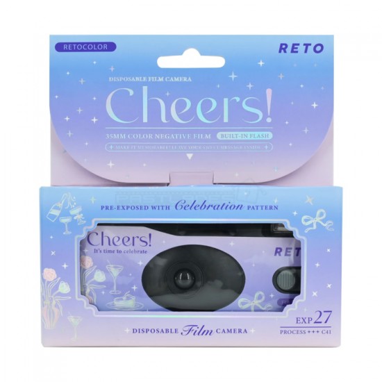 Reto Retocolor Cheers Disposable Camera With Pre-Exposed Patterns [27 Exp]