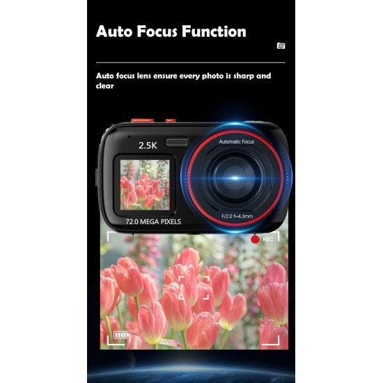 Dual Screen 72MP Digital Camera
