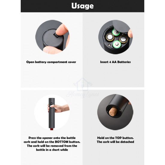 Electric Wine Bottle Opener Pourer Storage Set