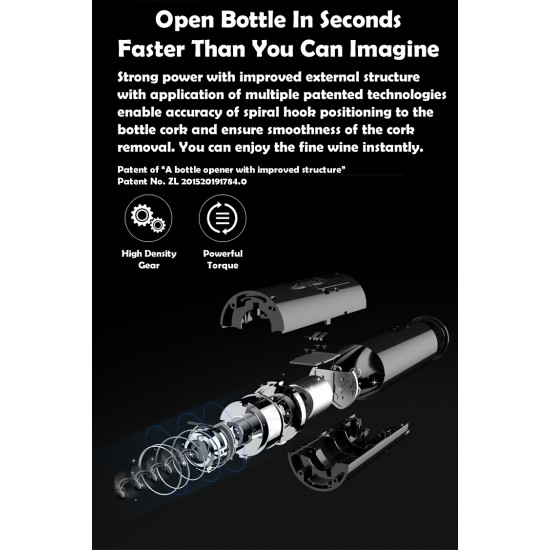 Electric Wine Bottle Opener Pourer Storage Set