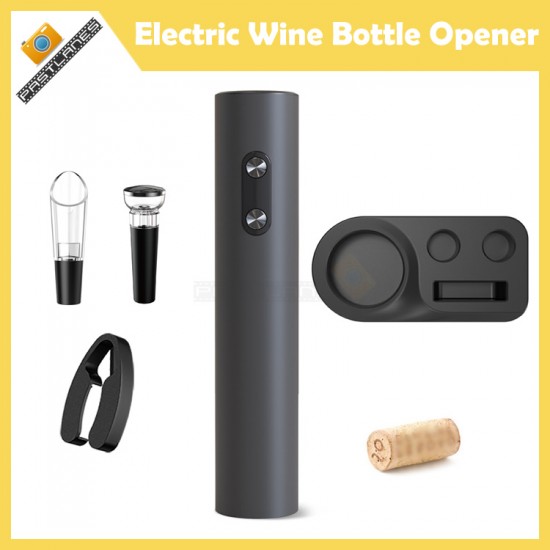 Electric Wine Bottle Opener Pourer Storage Set