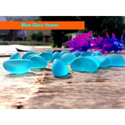 Blue Glass Decorative Stones For Fish Tank