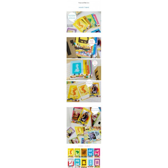 Instax Film Skin Sticker (World Travel) [Mini Film]