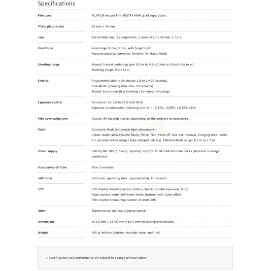 Instax Mini 99 Instant Camera