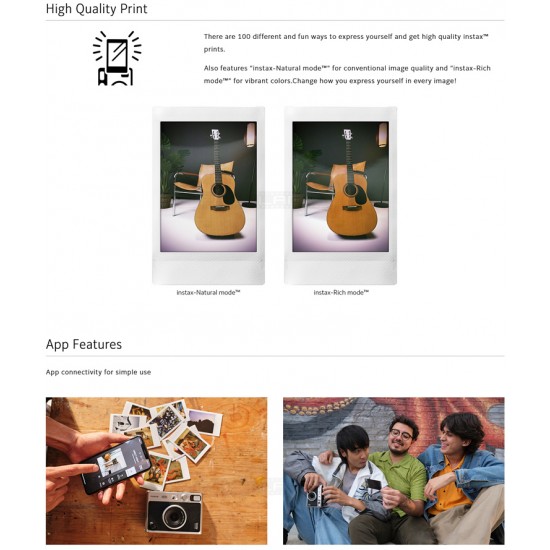 Instax Mini Evo Hybrid Digital Instant Camera (Gentle Rose)