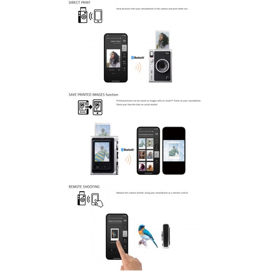 Instax Mini Evo Hybrid Digital Instant Camera (Gentle Rose)