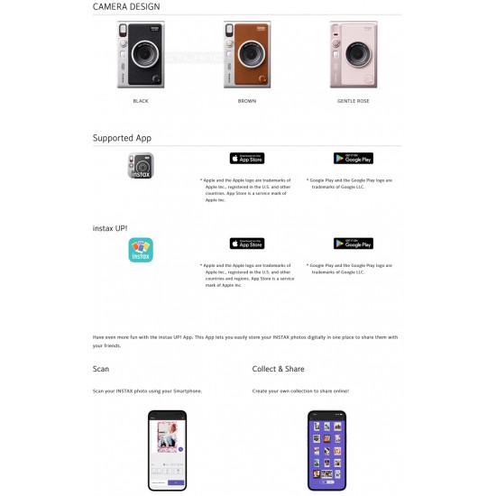 Instax Mini Evo Hybrid Digital Instant Camera (Gentle Rose)