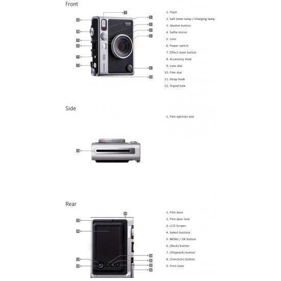 Instax Mini Evo Hybrid Digital Instant Camera (Gentle Rose)