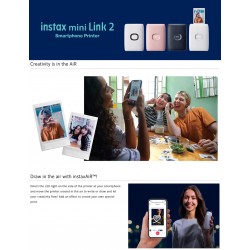 Instax Mini Link 2 Smartphone Photo Printer (Clay White)