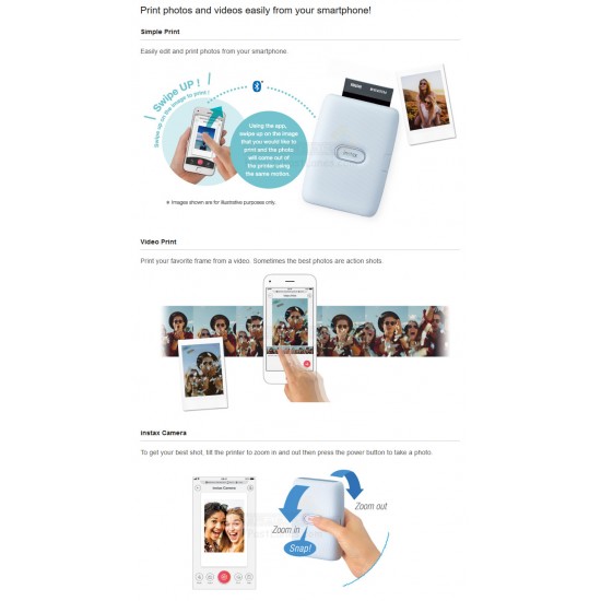 Instax Mini Link Smartphone Photo Printer (Dark Denim)