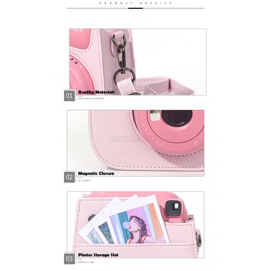 Leather Bag For Instax Mini 12, Mini 11, Mini 9, Mini 8 Instant Camera