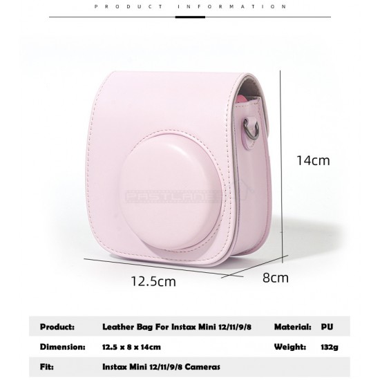 Leather Bag For Instax Mini 12, Mini 11, Mini 9, Mini 8 Instant Camera