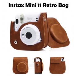 Instax Mini 11 Retro Brown Leather Bag
