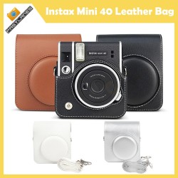 Instax Mini 40 Retro Leather Bag