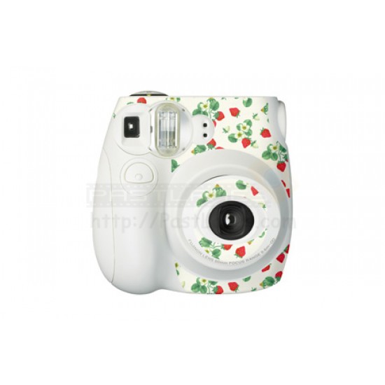 Fujifilm Instax Mini 7S Camera (White) [Sticker + Close-up Lens With Mirror]