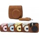 Vintage Brown Leather Bag For Instax Mini 8, Mini 8+, Mini 9