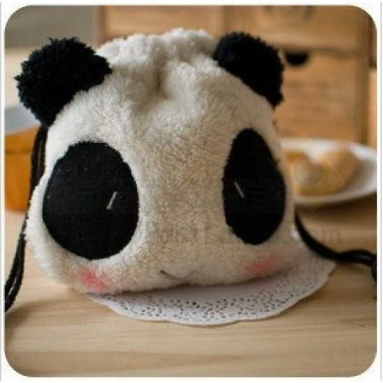 Panda Fluffy Pouch Bag