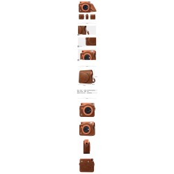 Retro Brown Leather Bag For Instax Square SQ1