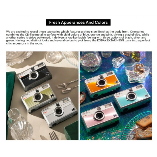 Kodak Ektar H35N Half Frame Camera + FREE Battery