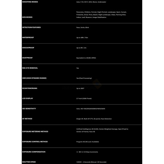 Kodak PixPro WPZ2 Waterproof Digital Camera