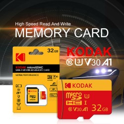 Kodak Micro SDHC SDXC UHS-1 U3 V30 A1 Memory Card 32GB / 64GB / 128GB / 256GB With SD Card Adapter