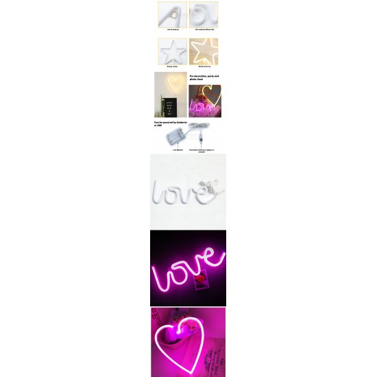LOVE Heart LED Neon Decorative Light