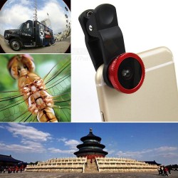 Universal 3 In 1 Wide Angle, Macro, Fisheye Lens For Mobile Phone
