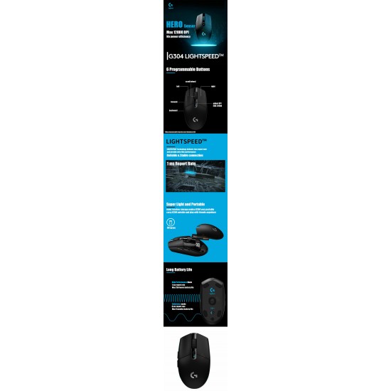 Logitech G304 Lightspeed Wireless Gaming Mouse