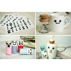 Make Up DIY Emoticons Sticker Set