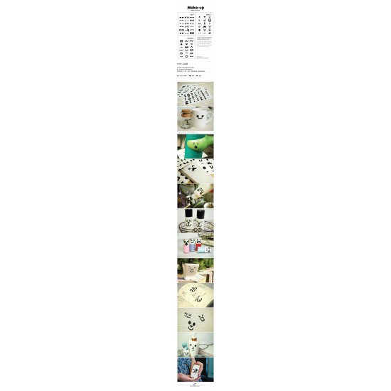 Make Up DIY Emoticons Sticker Set