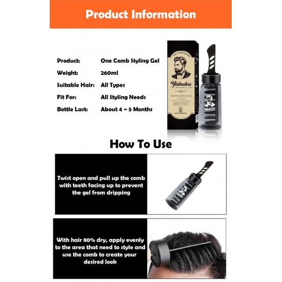 One Comb Hair Styling Gel