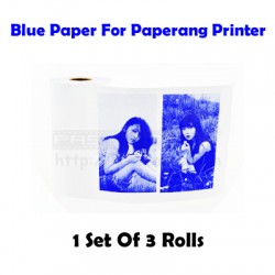 Blue Thermal Paper (3 Rolls) For Paperang / Comicam / Peripage / Receipt Printer