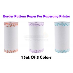 Border Pattern Thermal Paper (3 Rolls) For Paperang / Comicam / Peripage / Receipt Printer