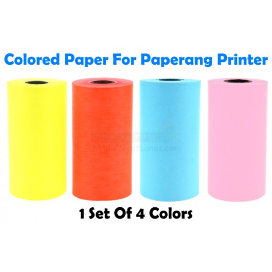 Colored Thermal Paper (4 Rolls) For Paperang / Comicam / Peripage / Receipt Printer