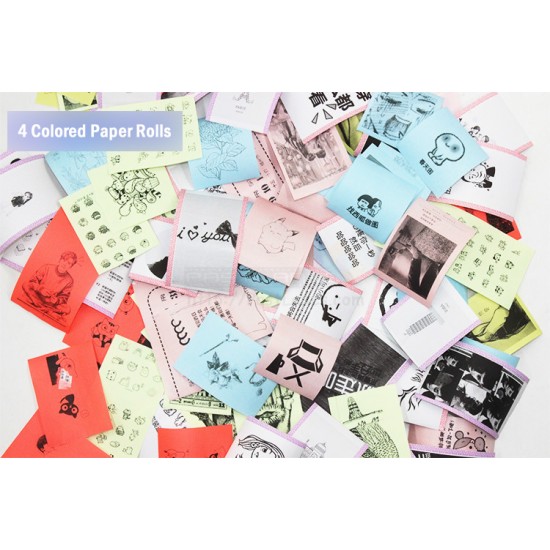 Colored Thermal Paper (4 Rolls) For Paperang / Comicam / Peripage / Receipt Printer