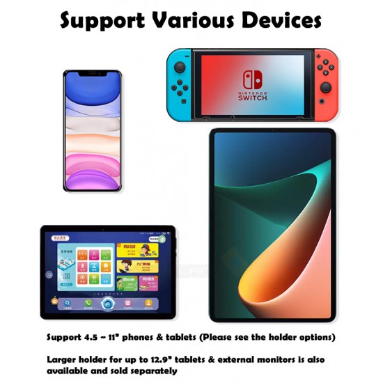 Phone & Tablet Holder Clamp Stand