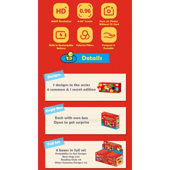 Picocici Hello Kitty Playtime Series Mini Camera Blind Box