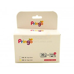Hiti Pringo P231 Photo Paper And Ink Ribbon (Gold 30 Sheets)