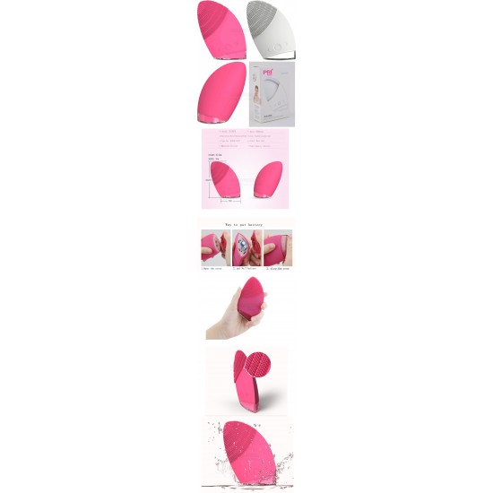 Pritech Ultrasonic Silicon Facial Cleansing Brush, Face Massager