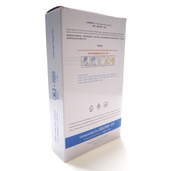Compatible KP-36IN (KP36-IP) Color Ink Photo Paper Set For Canon Selphy Printer