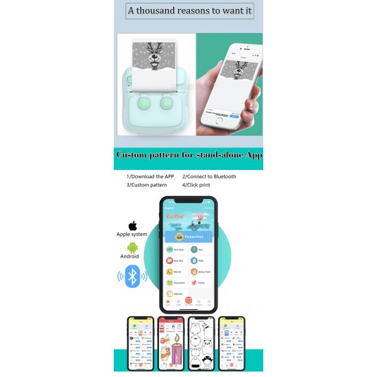Mobile Instant Photo Thermal Printer C22
