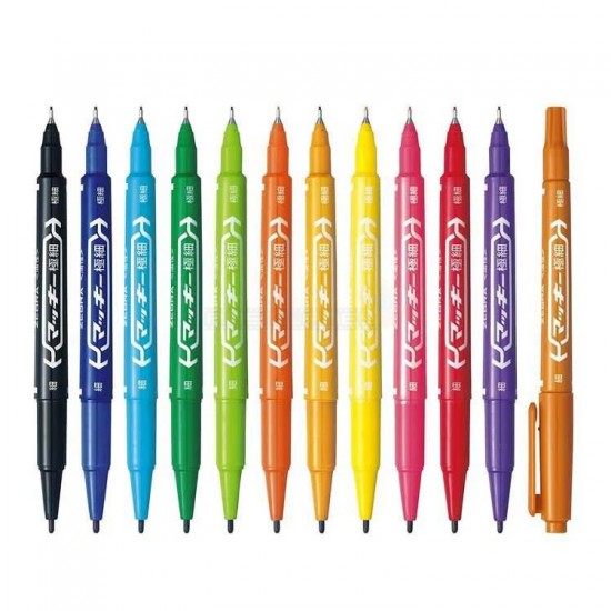 Zebra Mackie Care Permanent Marker Pen MCF-12 (12 Colors)